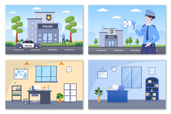 22 Police Design Illustration