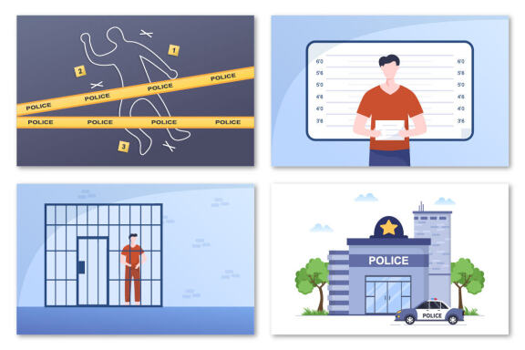 22 Police Design Illustration