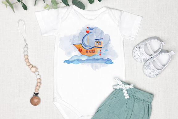Marine design. Marine life sublimation T-shirt
