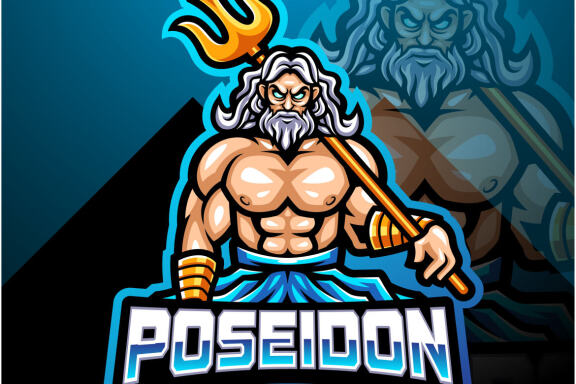 Poseidon esport mascot 