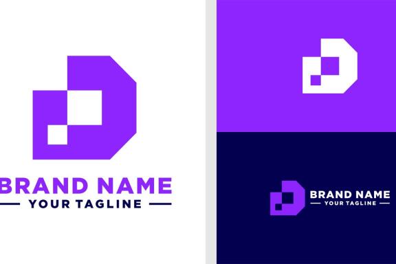 LETTER D LOGO DIGITAL TECHNOLOGY EDITABLE