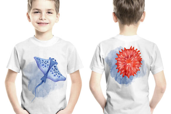 Watercolor Sea World Sublimation Bundle