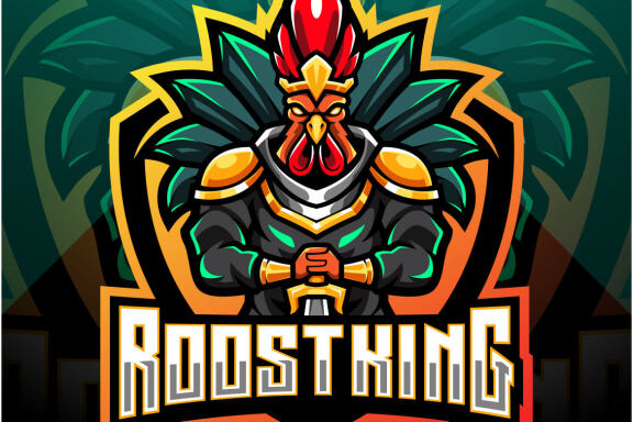 Rooster King Esport Mascot 
