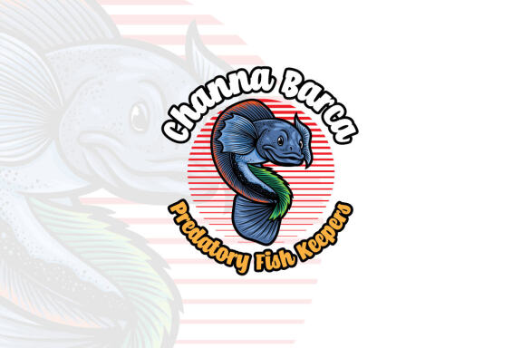 Channa Fish Cartoon Mascot Logo