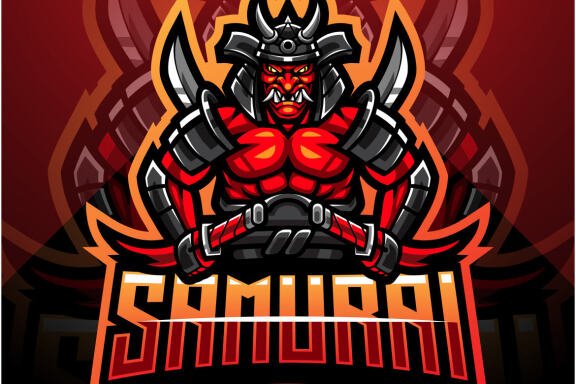 Samurai Warrior Esport Mascot 