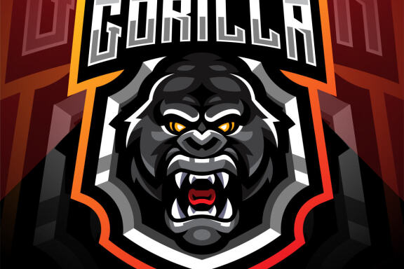 Gorilla Head Esport Mascot 