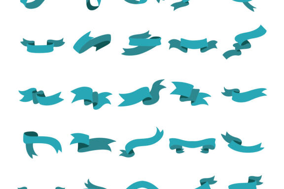 ribbon decoration flat design collection