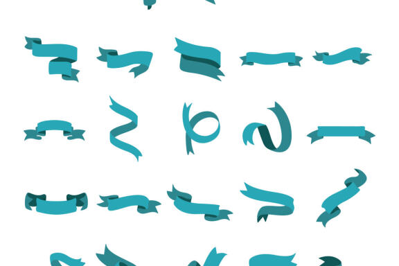 hand drawn ribbon decoration collection