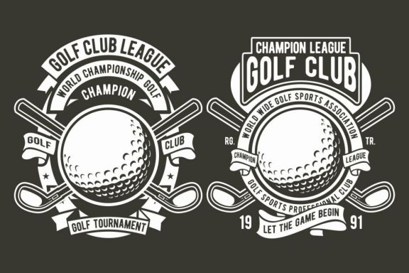 4 Golf Badge Design Set