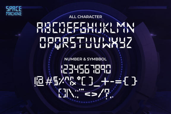 Space Machine Display Font