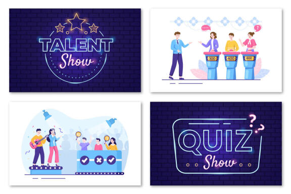 18 Talent Show and TV Quiz Illustration