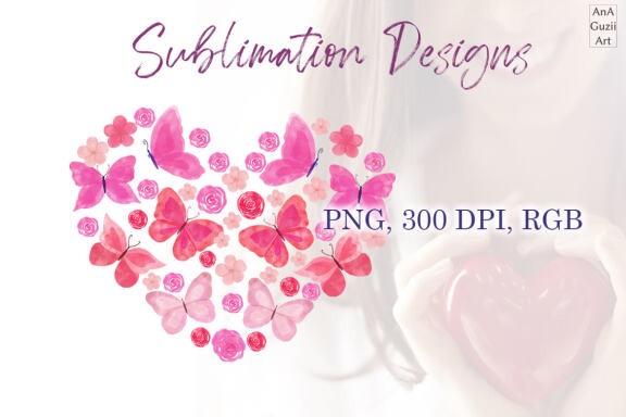 Heart watercolor illustration, PNG.