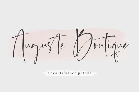 Auguste Boutique Modern Calligraphy Font