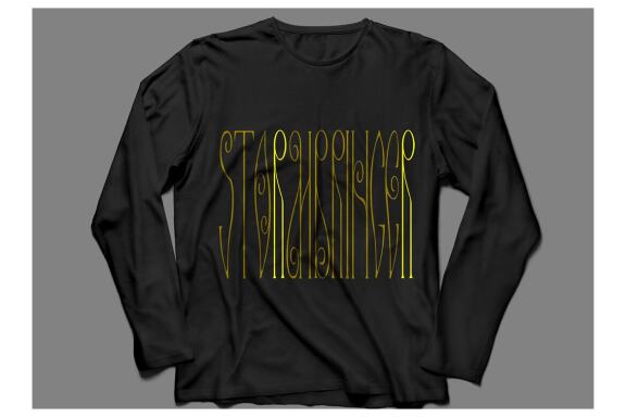 Unique Lettering T-Shirt Design