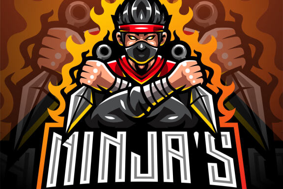 Ninja Esport Mascot Logo 