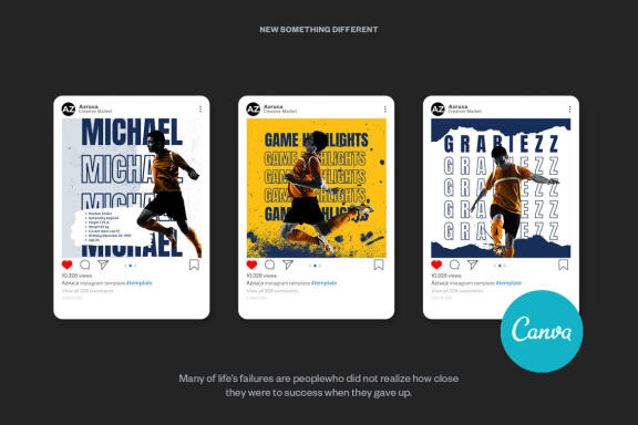 Football Content Instagram | CANVA Template