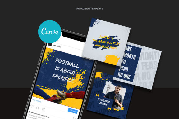 Football Content Instagram | CANVA Template