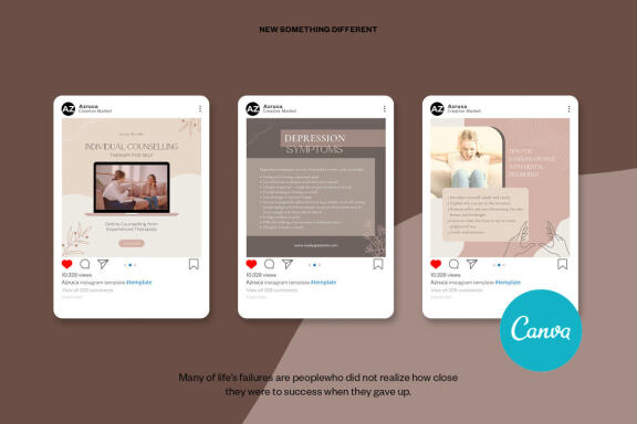Mental Health Instagram | CANVA Template
