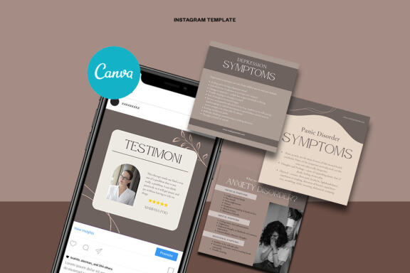 Mental Health Instagram | CANVA Template