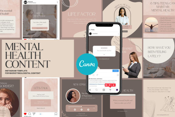 Mental Health Instagram | CANVA Template