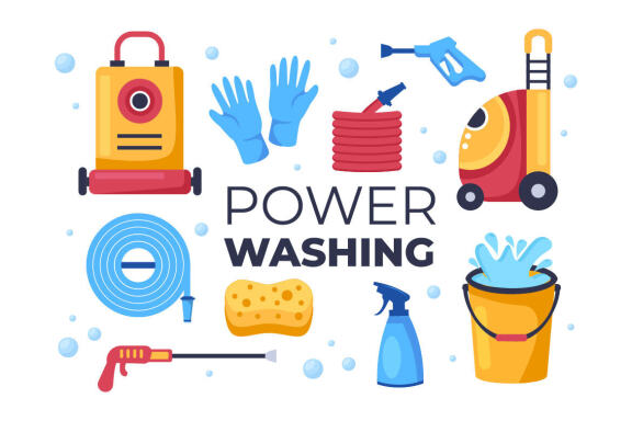 6 Power Washing Illustration