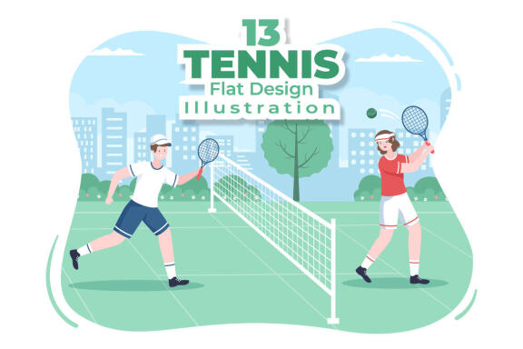 13 Tennis Player Sport Illustration