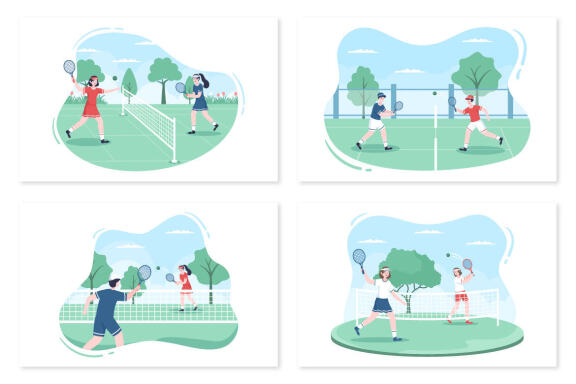 13 Tennis Player Sport Illustration
