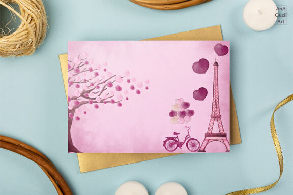 Watercolor Paris Clipart.