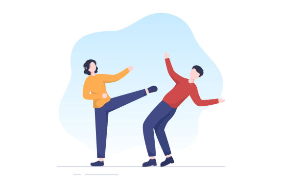 5 Self Defense Practice Illustration