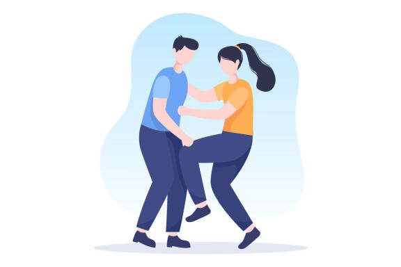 5 Self Defense Practice Illustration