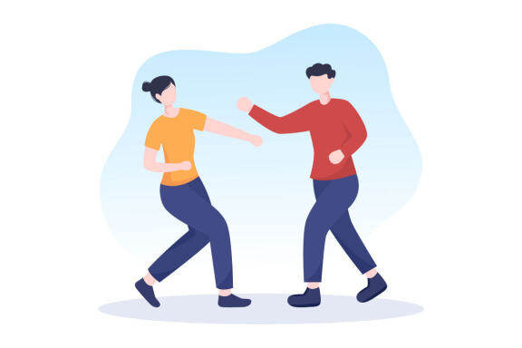 5 Self Defense Practice Illustration