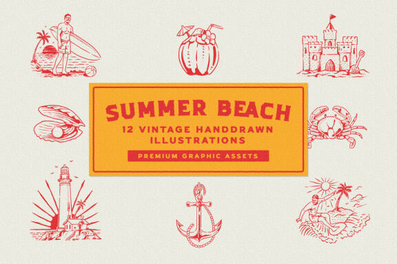 Summer Beach - Illustrations