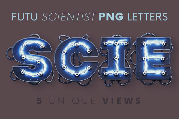 Futuristic Scientist - 3D Lettering