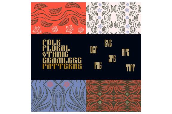 Folk Flowers Pattern Floral Print Ethnic Art