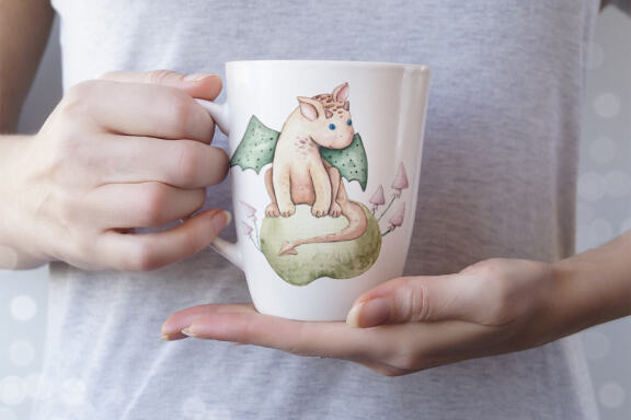 Dragons watercolor clipart - Sublimation designs