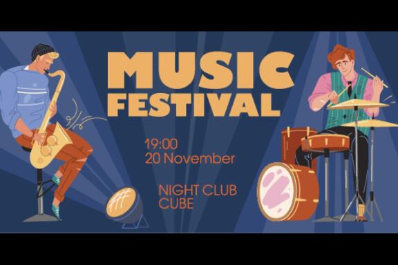 Music festival posters scenes
