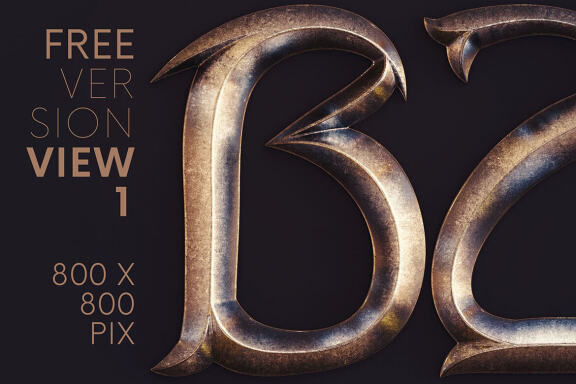 Ancient Metal FREE Alphabet