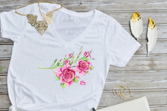 Watercolor Garden Flowers. Sublimation PNG