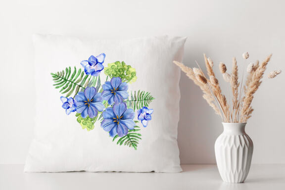 Watercolor Garden Flowers. Sublimation PNG