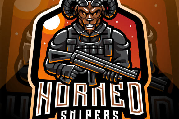 Goat Gunners Esport Mascot Logo 