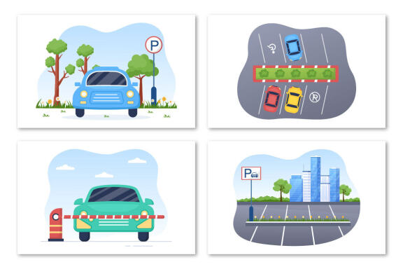 15 Valet Parking Car Illustration