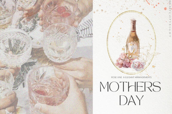 Mother's day collection Rose wine arrangements