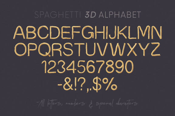 Spaghetti - 3D Lettering