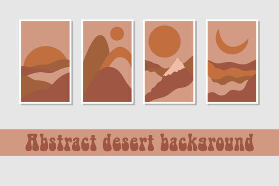 Instagram Story template, Abstract Modern Background, Desert