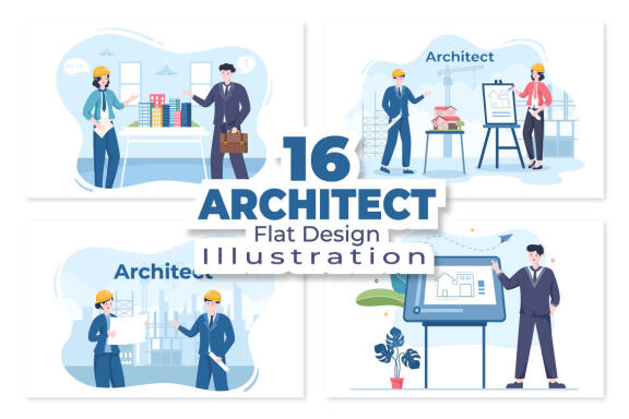 16 Architect or Engineer Illustration