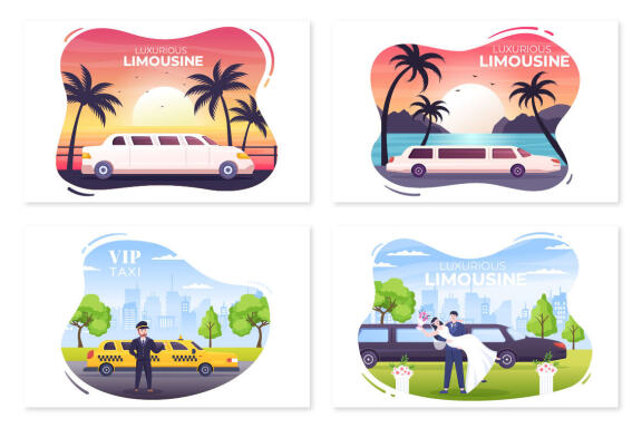 12 Limousine Car Design Illustration