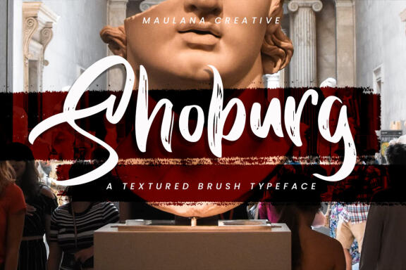 Shoburg Textured Brush FREE Font