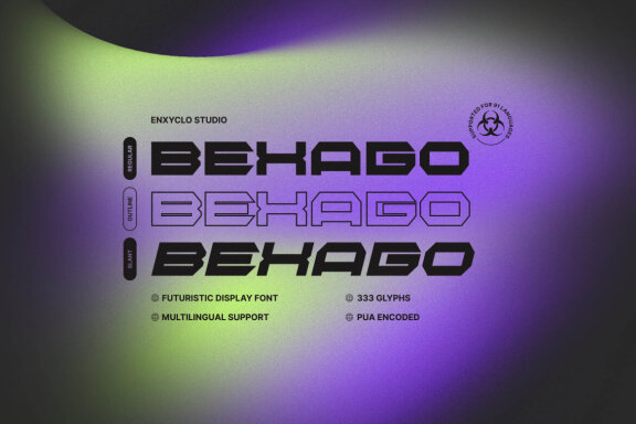 BEXAGO - Futuristic Display Font