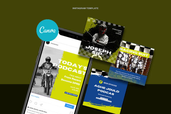 Motorcycle Racing Instagram | CANVA Template
