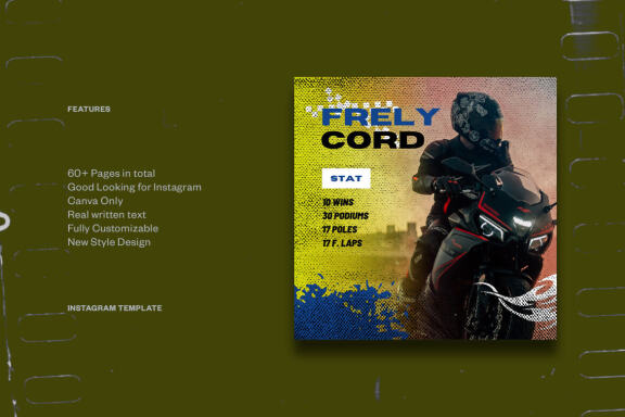 Motorcycle Racing Instagram | CANVA Template